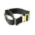Load image into Gallery viewer, 2" Luxe Martingale Dog Collar - Gold Noir