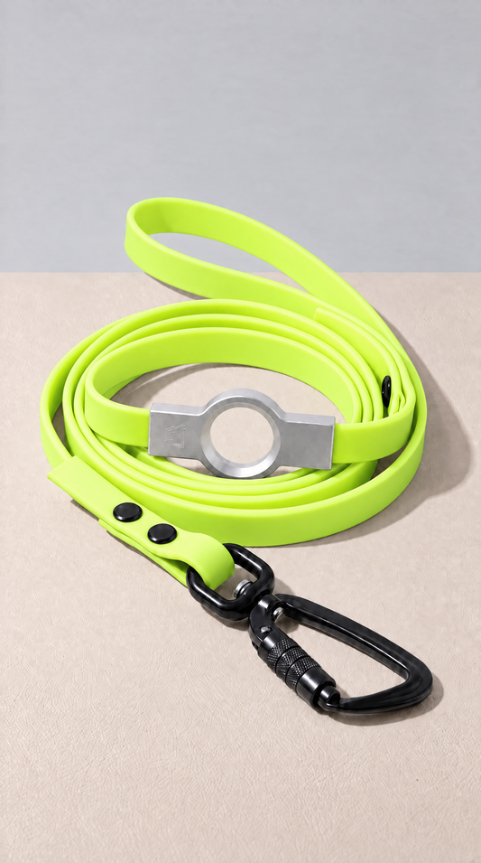 Biothane Flat Leash - Neon Lime
