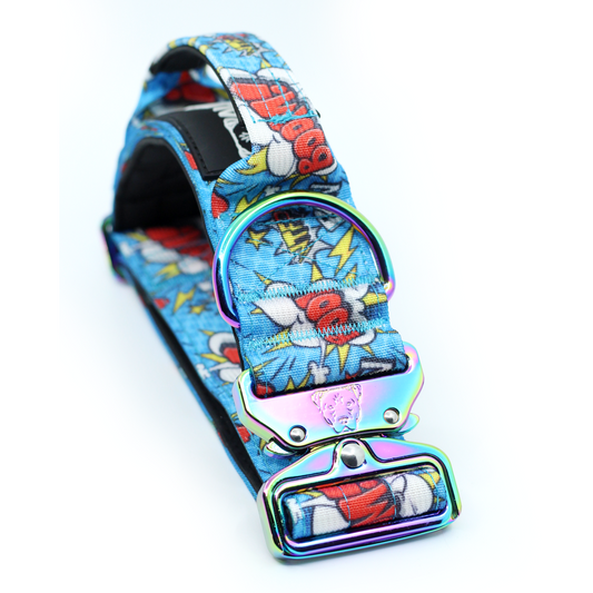 2" Tacti Luxe Dog Collar - Superhero