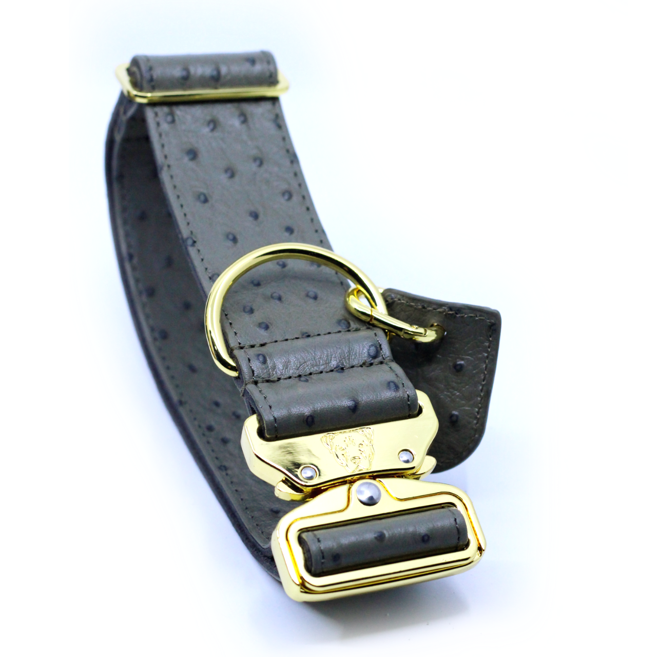 2" Leather Dog Collar - Pietra D'Argento