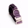 Load image into Gallery viewer, 1.5" Tacti Dog Collar Slim Luxe - Rose Gold - Grape
