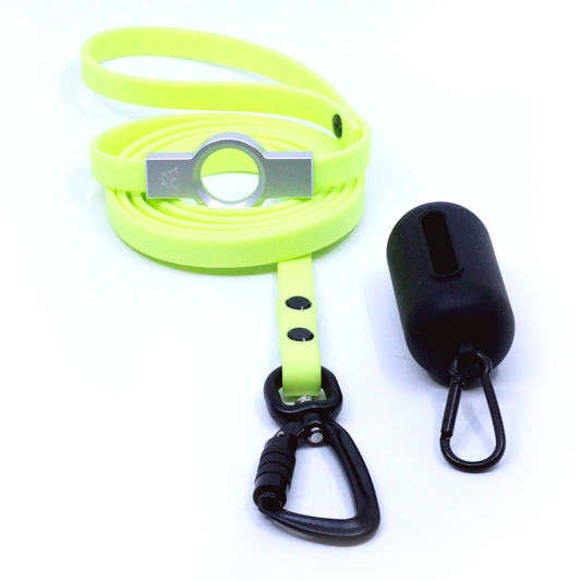 Biothane Flat Leash - Neon Lime