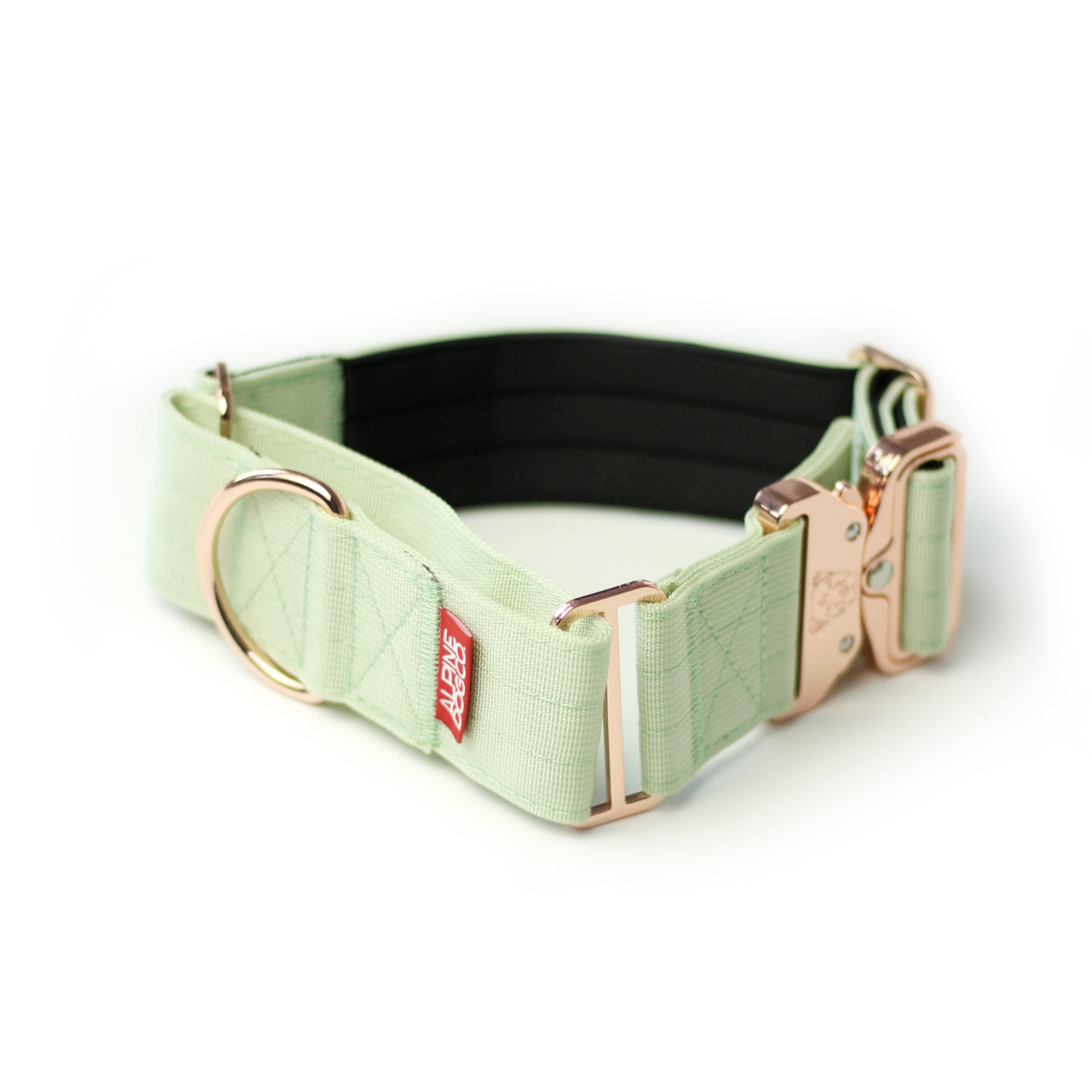 2" Luxe Martingale Dog Collar - Rose Gold - Honeydew