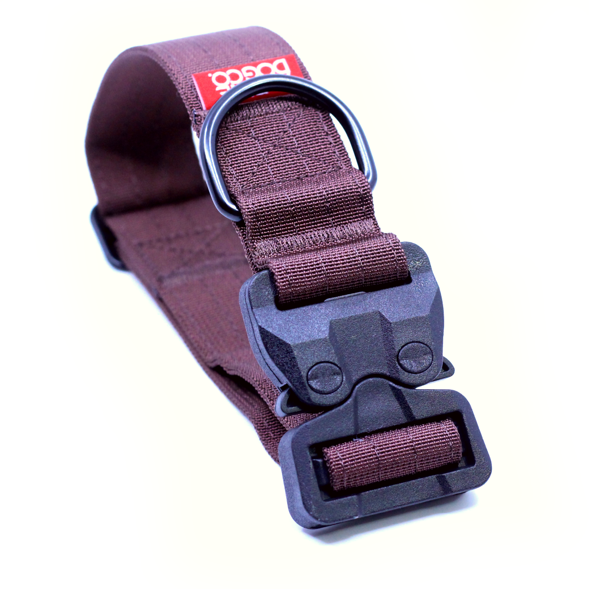 1.5" Tacti Lite Dog Collar - Chocolate (no handle)