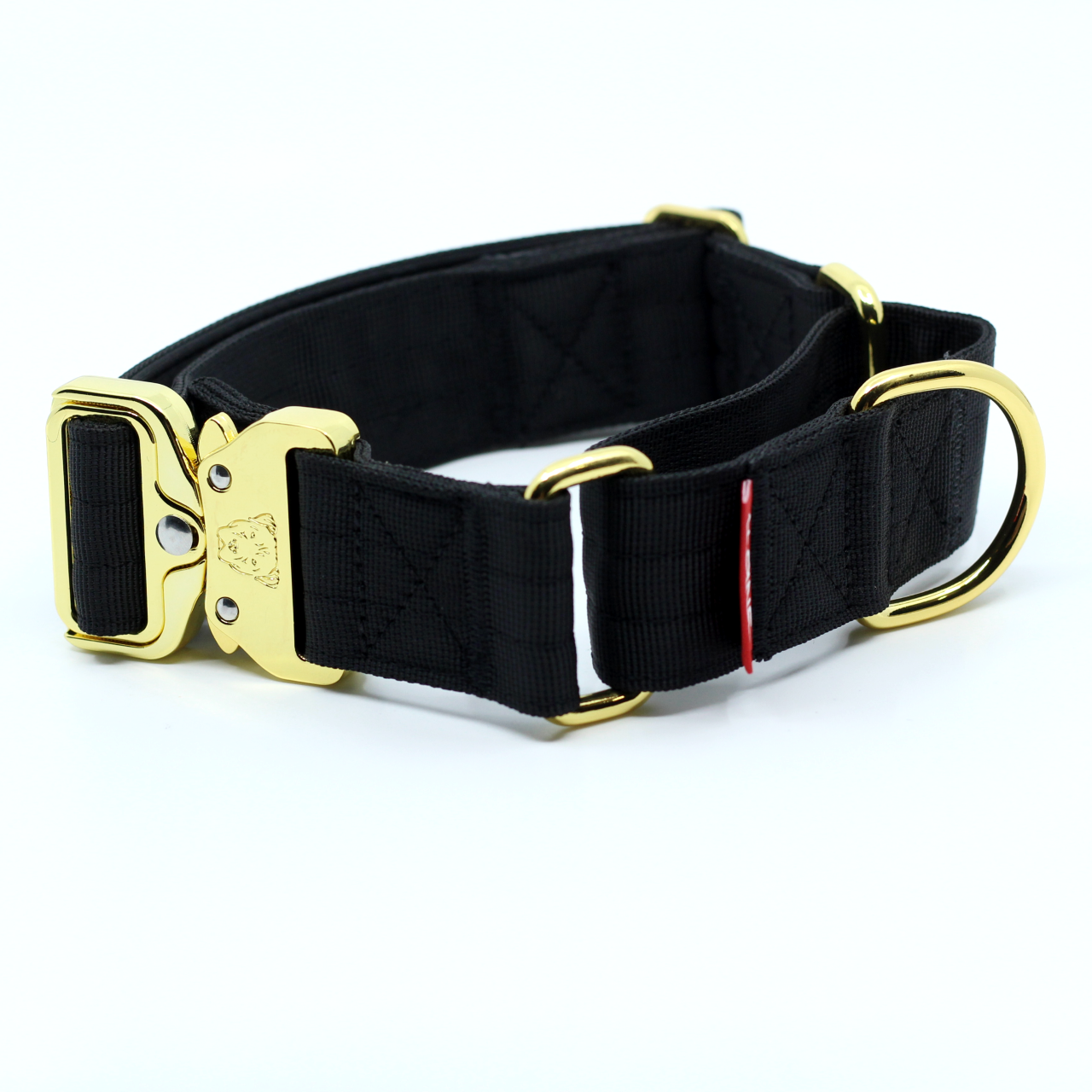 1.5" Luxe Martingale Dog Collar - Noir