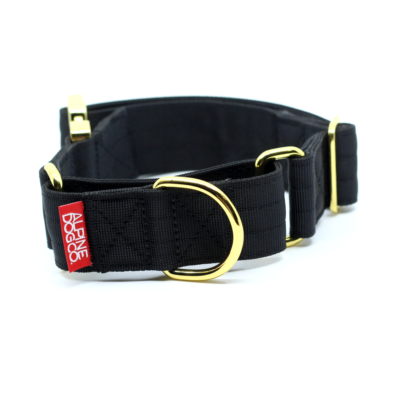 1.5" Luxe Martingale Dog Collar - Noir