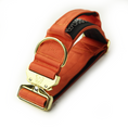 Load image into Gallery viewer, 2" Tacti Luxe Dog Collar - Gold Cognac
