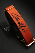 Load image into Gallery viewer, 2" Tacti Luxe Dog Collar - Gold Cognac
