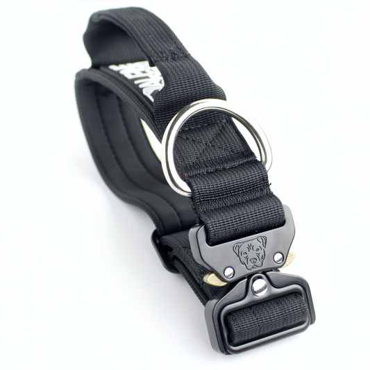 1.5" Tacti Slim Dog Collar- Black