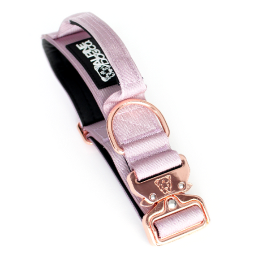 1.5" Tacti Dog Collar Slim Luxe - Rose Gold - Sofia